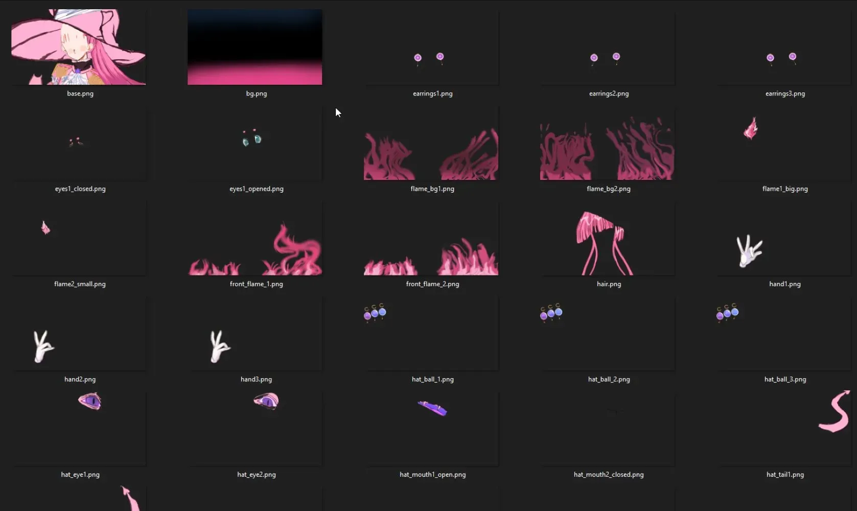 My CSP layers all separated in the folder